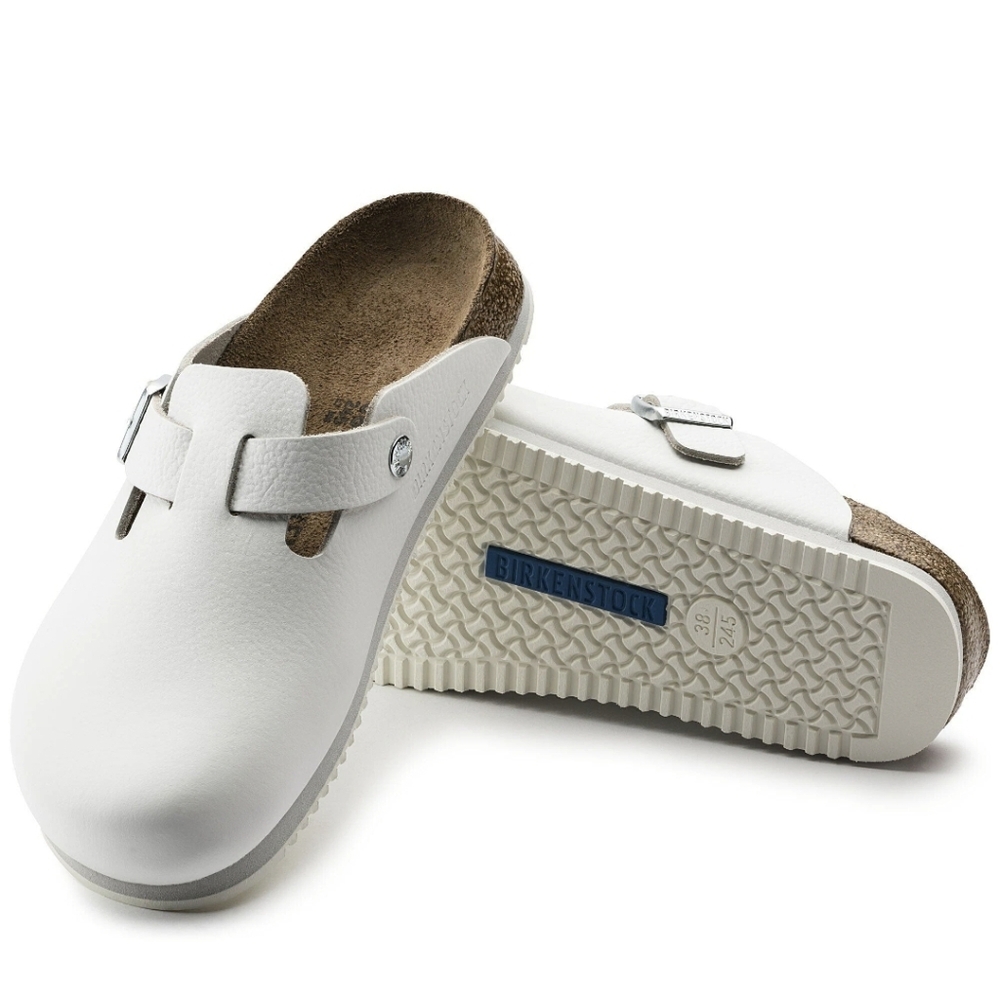 Birkenstock Boston Super Grip White Professional Clogs NWB